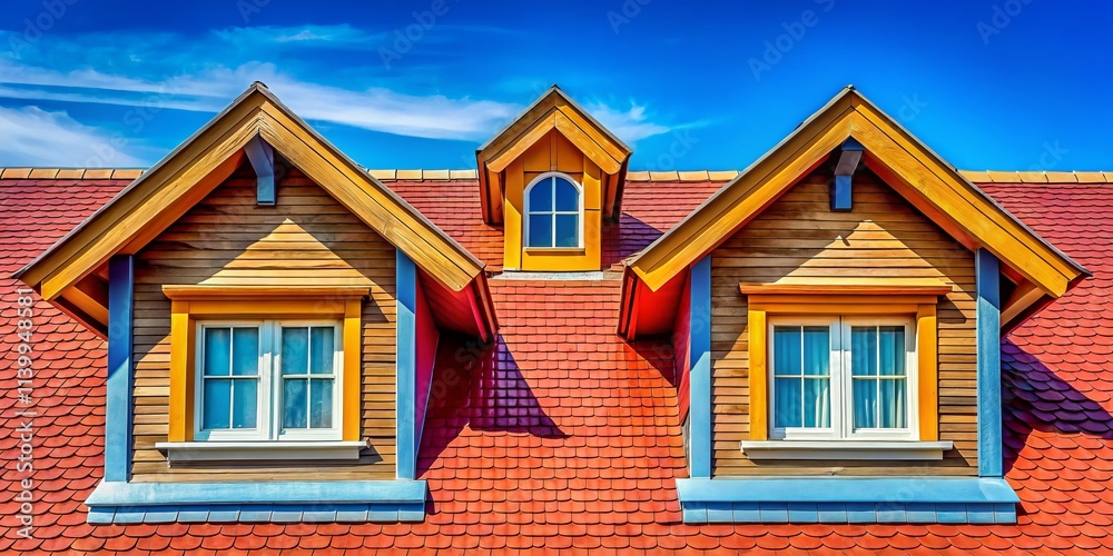 Bird's Eye View Garret Roof Windows Blue Sky - Architectural Photography, Rooftop Windows, Attic Windows, Skyline, Building Exterior, House Roof, High Angle Shot Bird's Eye View Garret Roof Windows Blue Sky - Architectural Photography, Rooftop Windows, Attic Windows, Skyline, Building Exterior, House Roof, High Angle Shot