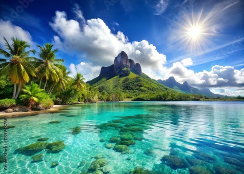 Bora Bora Paradise: Stunning Island Scenery, Rule of Thirds Composition