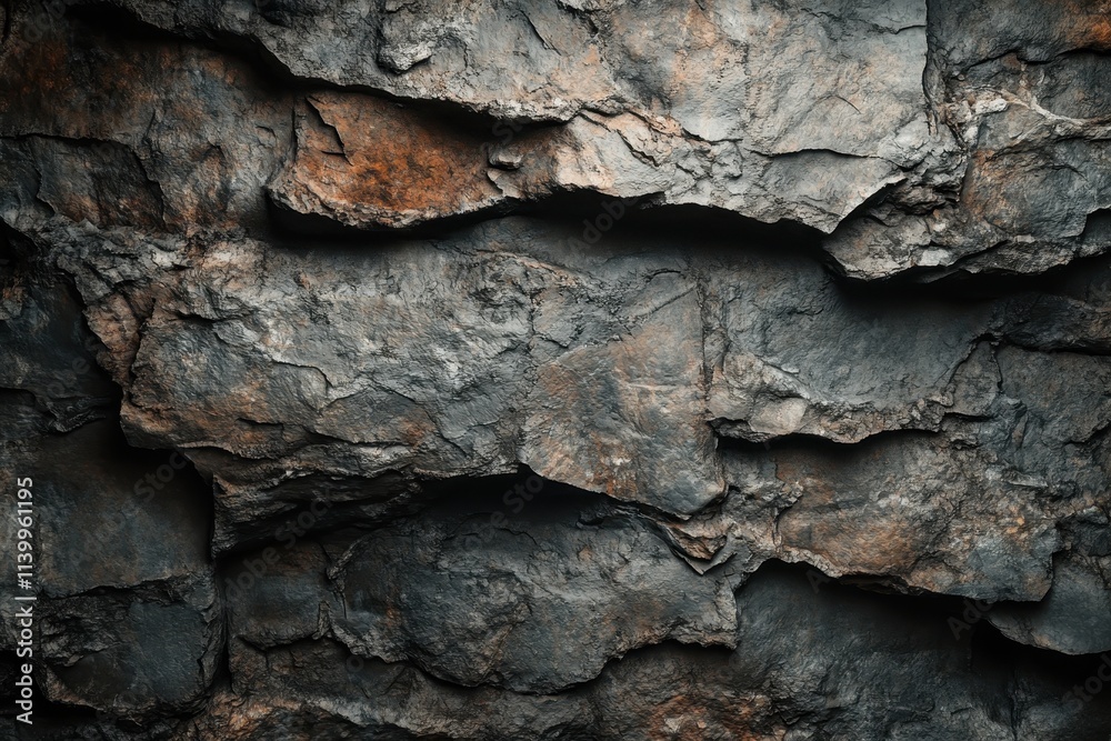 Textured surface of layered rock formations in earthy tones. Textured surface of layered rock formations in earthy tones.