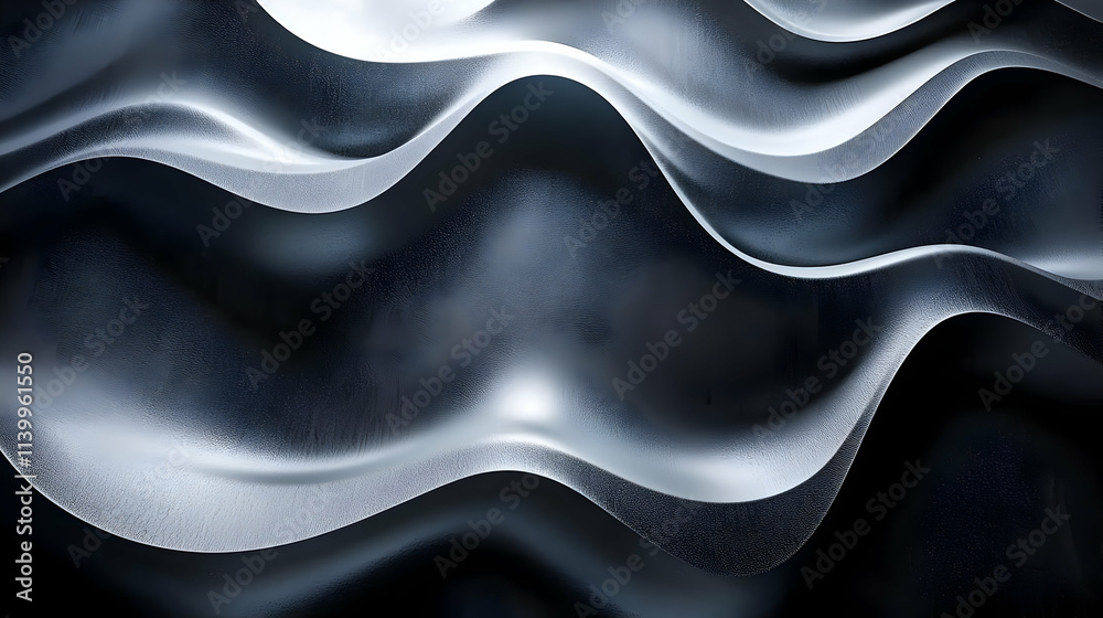 Abstract Waves: Dark, Light, Flowing Design Abstract Waves: Dark, Light, Flowing Design