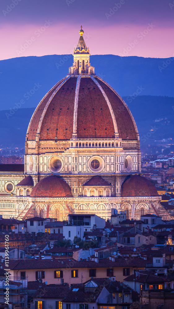 Fototapeta premium Cathedral Santa Maria del Fiore is Florence’s central landmark, a piece of architecture so ginormous and complex that it took 150 years to complete