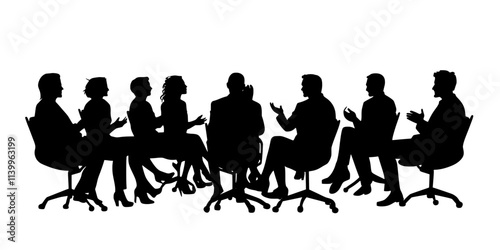 Cast participating in a discussion about the themes of a Shakespearean work, Digital Art