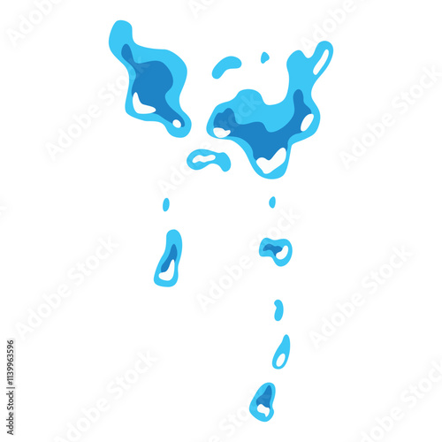 A sprite sheet, a water trap, a splash for a game or a cartoon