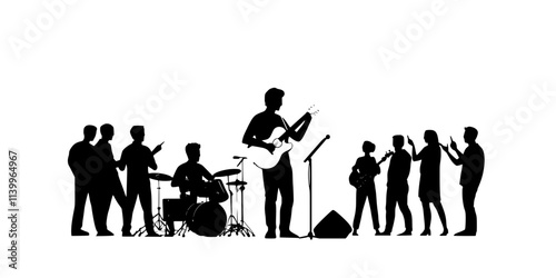 Performer engaging with fans after a concert in a meet-and-greet, Digital Art