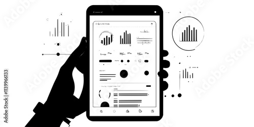 Person scrolling through a language learning app interface, Digital Art