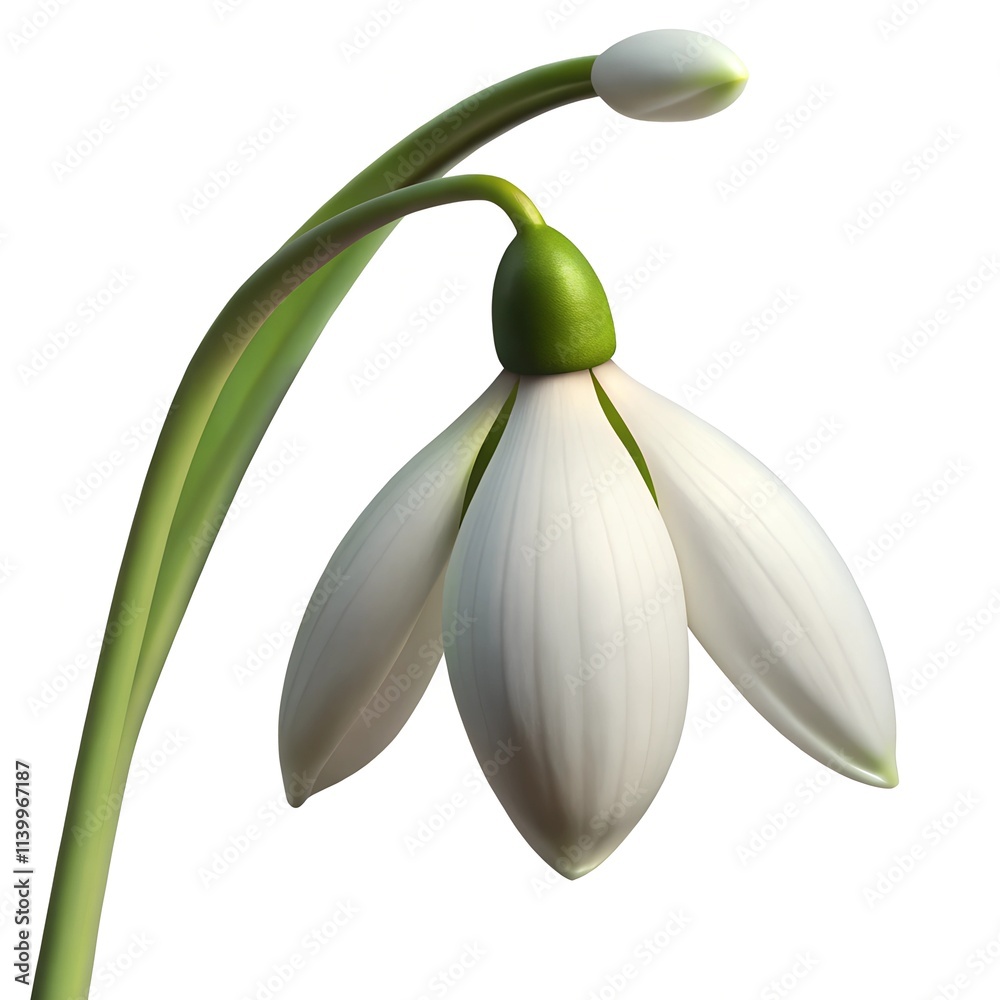 snowdrop flower isolated on white snowdrop flower isolated on white