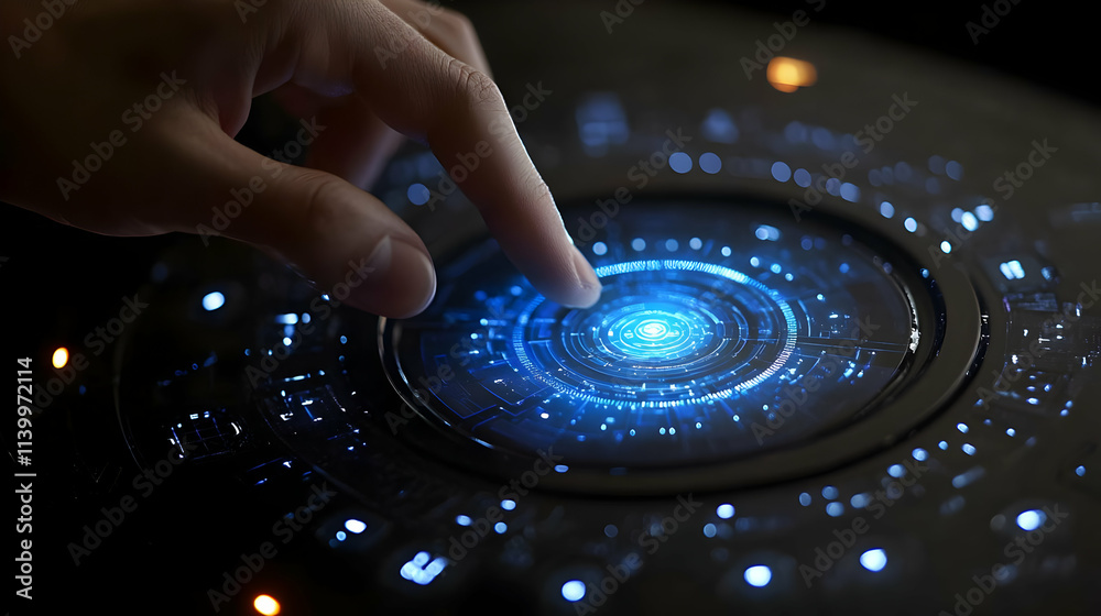 Futuristic Interface 3D Illustration Futuristic Interface 3D Illustration