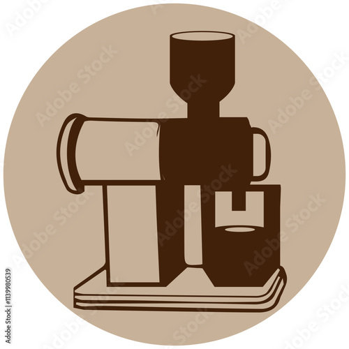 meat grinding machine icon vectors illustration