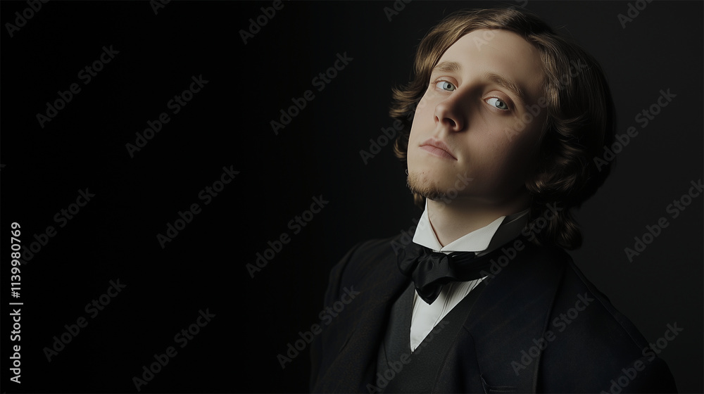 AI-generated facial reconstruction of Lewis Carroll, based on a historical photograph from 1855, featuring a Victorian-era author with formal attire and a composed expression.
AI-generated facial reconstruction of Lewis Carroll, based on a historical photograph from 1855, featuring a Victorian-era author with formal attire and a composed expression.