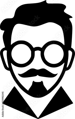 Teacher | Black and White Vector illustration