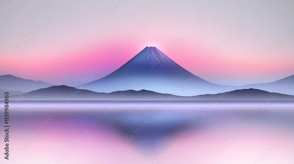 Serene Mountain Peak Sunrise Minimalist Landscape Photography Serene Mountain Peak Sunrise Minimalist Landscape Photography