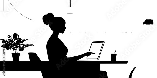 Person reviewing personalized services for a luxury cruise vacation online, Vectorized Art