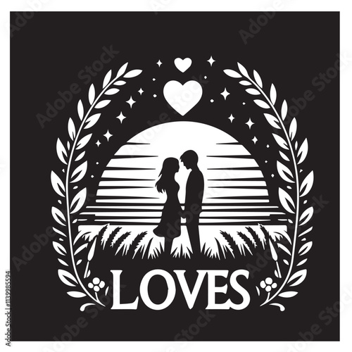 Love Svg silhouette vector design