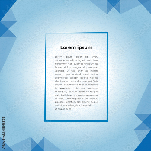 Text frame with different elements vector abstract background art style bright shiny colors, geometric design.