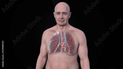 Man with tuberculosis, animation