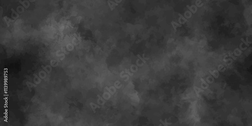 Abstract smoke on black background texture. dark grunge concrete wall texture. dark black and gray smooth smoke, fog abstract steam background with clouds backdrop design. dark paper texture.