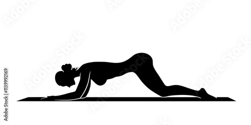A person transitioning from cobra to downward dog in a heated space, Illustration