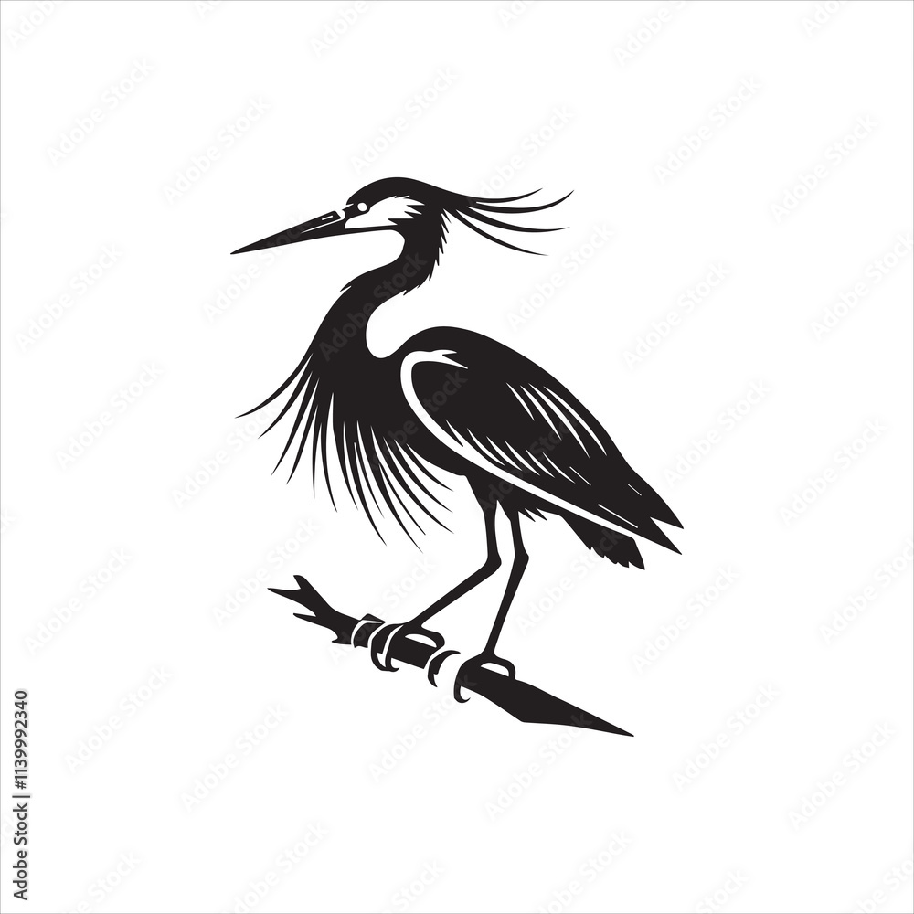 Fototapeta premium heron on a white background