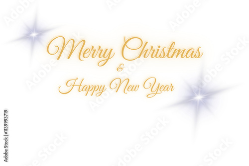 Obraz na płótnie Życzenia Merry Christmas & Happy New Year 2025, piękny napis bez tła, w salonie