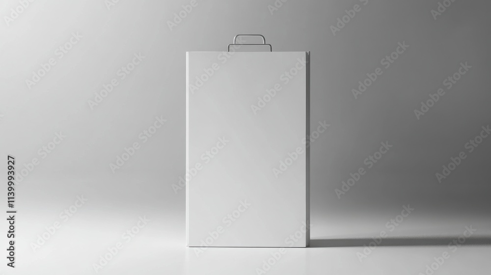 Minimalist Holder with Clips on White Background Minimalist Holder with Clips on White Background