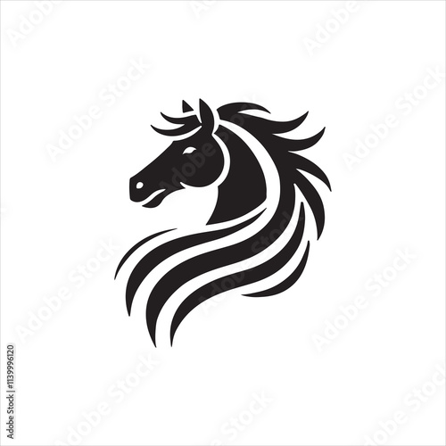 Wallpaper Mural horse head silhouette Torontodigital.ca