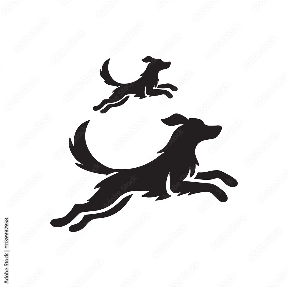 Obraz premium silhouette of a dog