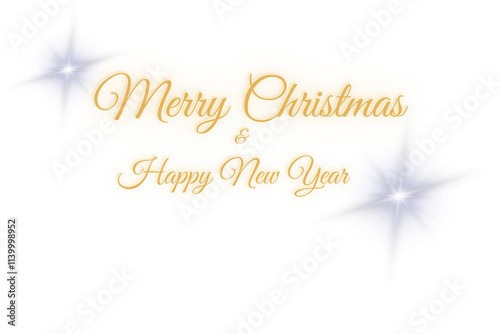 Obraz na płótnie Życzenia Merry Christmas & Happy New Year 2025, piękny napis bez tła, w salonie