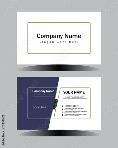 Wallpaper Mural Modern business card template with colored abstract background Torontodigital.ca