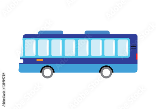 Realistic School Bus Vector Illustration, Creative and Detailed Design for Public Transit, Tourism, and School Bus Projects.