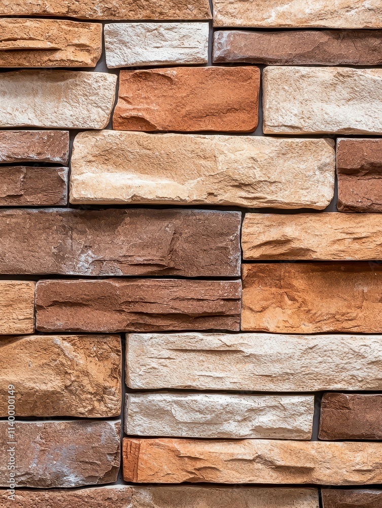 Natural Stone Wall Texture with Warm Tones, Rustic Design for Interior and Exterior Use Natural Stone Wall Texture with Warm Tones, Rustic Design for Interior and Exterior Use