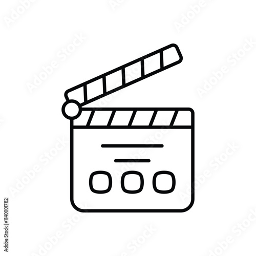 Clapperboard vector icon