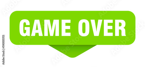 GAME OVER banner on transparent background