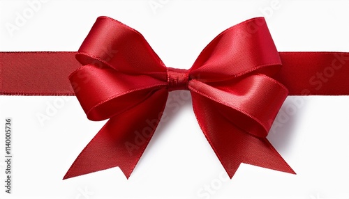 red bow isolated on white