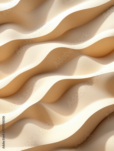 Wallpaper Mural Soft Creamy Waves on Textured Surface with Gentle Shadows and Natural Flow Torontodigital.ca