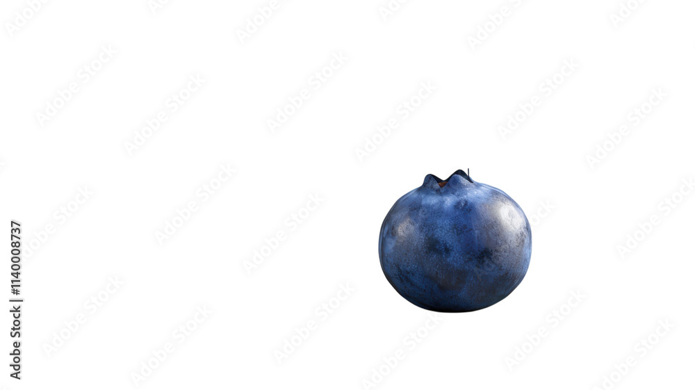 Fresh blueberry resting on a vibrant blue background, celebrating nature's bounty in a colorful artistic display Fresh blueberry resting on a vibrant blue background, celebrating nature's bounty in a colorful artistic display