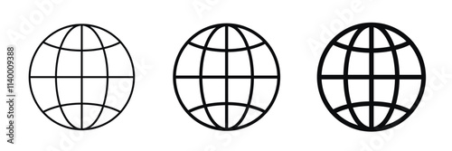 Globe line icons. Earth. Planet icon. World icon.