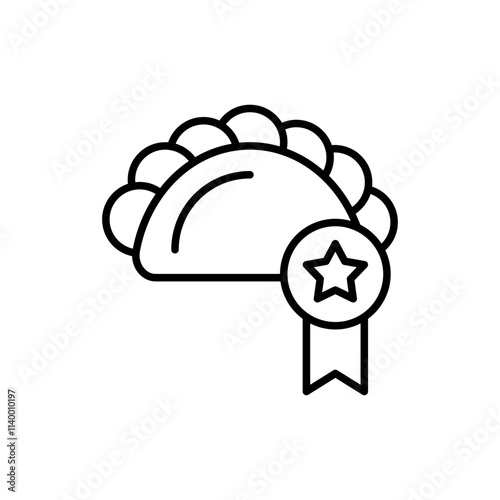 Best pasties outline icons, minimalist vector illustration ,simple transparent graphic element .Isolated on white background