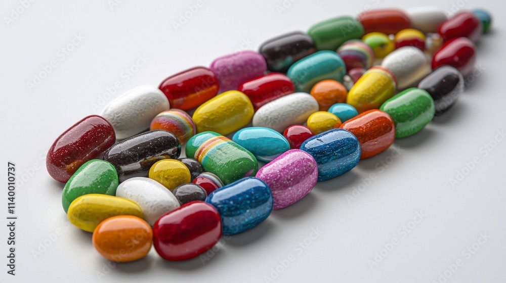 Colorful Candy Dragees Shaped Like Bhutan Map Colorful Candy Dragees Shaped Like Bhutan Map