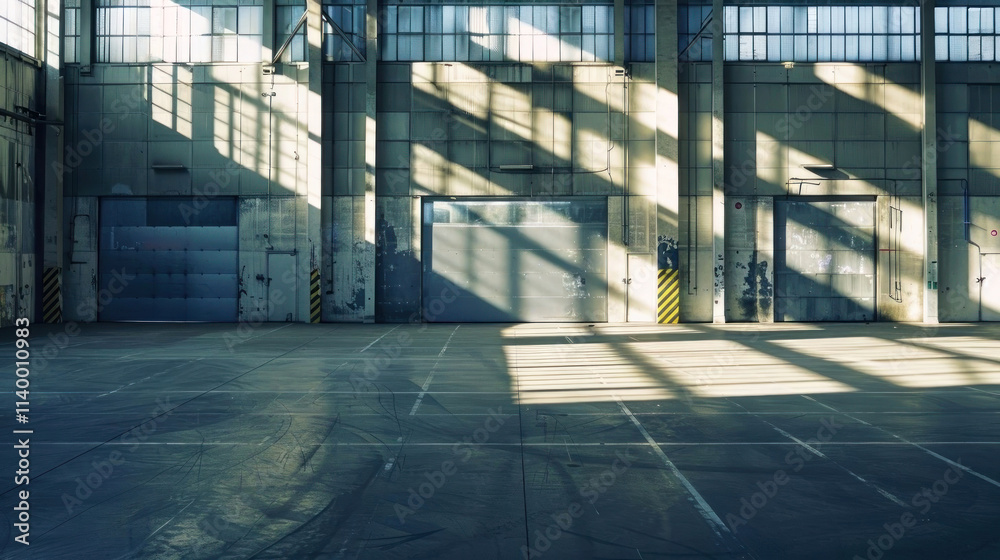 Industrial vibes meet artistry in this captivating warehouse scene.