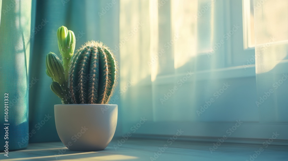 one cactus near the window in daylight against the wall, cactus in the room near the window one cactus near the window in daylight against the wall, cactus in the room near the window