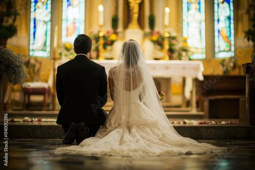 Wedding ceremony church photography serene atmosphere intimate view love and commitment