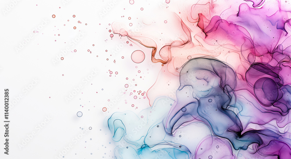 Fototapeta premium Colorful Fluid Art in Vibrant Hues. Generative AI