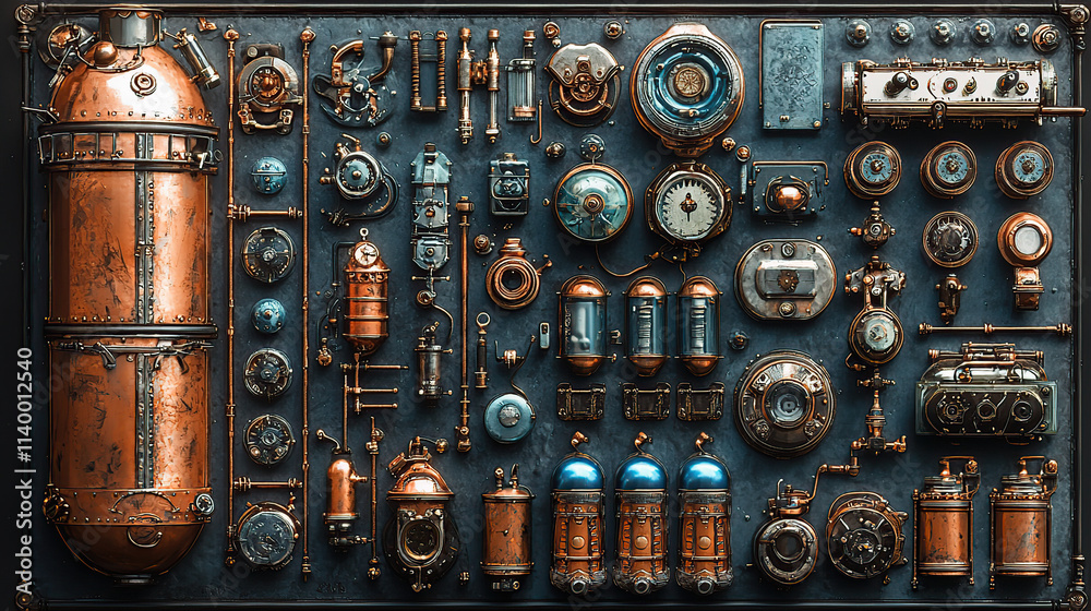 steampunk, parts, gears, cogs, pistons, levers, valves, pipes, brass, copper, rivets, bolts, screws, chains, wheels, pulleys, springs, gauges, dials, meters, cranks, handles, mechanisms, machinery, st steampunk, parts, gears, cogs, pistons, levers, valves, pipes, brass, copper, rivets, bolts, screws, chains, wheels, pulleys, springs, gauges, dials, meters, cranks, handles, mechanisms, machinery, st