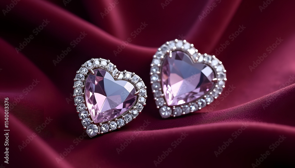 A pair of earrings with large round gemstones A pair of earrings with large round gemstones