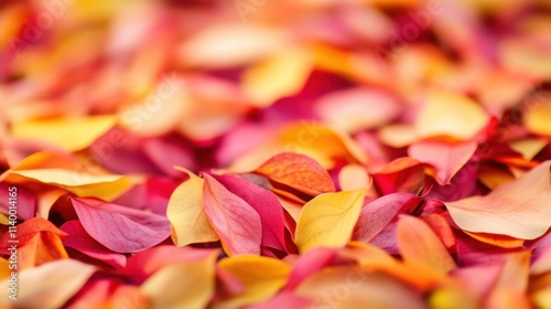 Falling autumn leaves nature park close-up photography vibrant colors ground level seasonal beauty