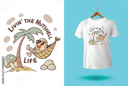 Nuts t-shirt design, Go Nuts for Health, Stay Nutty, Stay Healthy