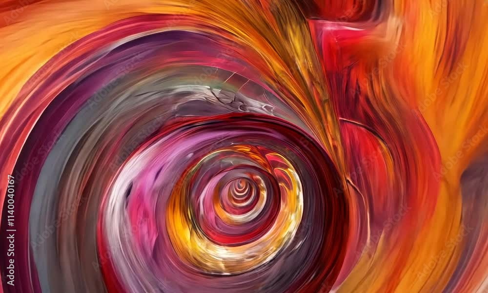 Abstract Swirling Vortex of Vivid Hues: A Digital Painting Abstract Swirling Vortex of Vivid Hues: A Digital Painting