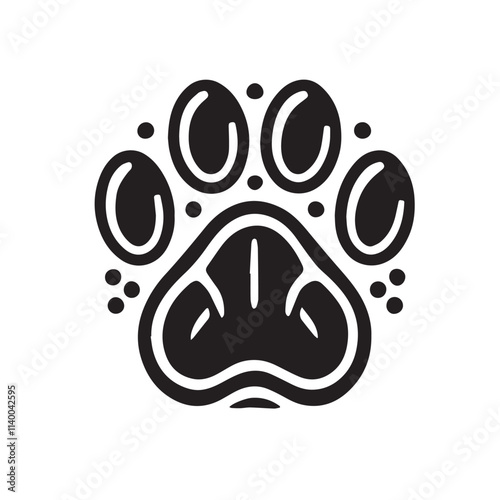 Dog paw vector