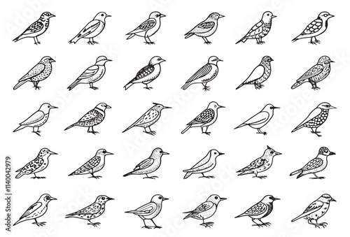 Starling Icon in the Night Sky