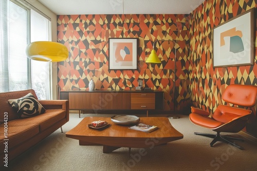 Mid-Century Modern Living Room Interior Design